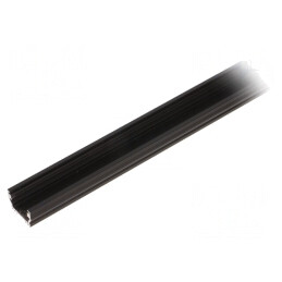 Profil negru aluminiu pentru module LED 2m UNI12 de suprafață | Electronic-mag.ro | Componente Electronice