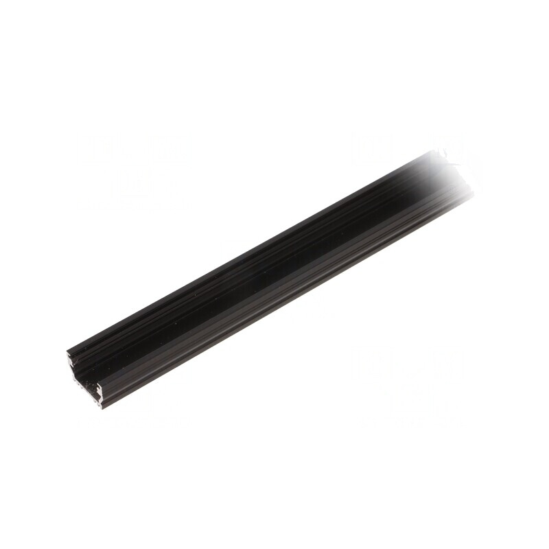 Profil negru aluminiu pentru module LED 2m UNI12 de suprafață | Electronic-mag.ro | Componente Electronice
