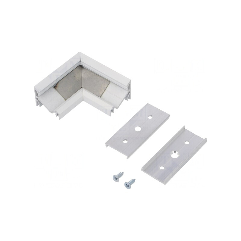 Conector de Colț 90° Albă Aluminiu CORNER14 | Electronic-mag.ro | Componente Electronice