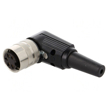 Conector M16 Mufă Mamă Lipire pe Cablu 5 PIN 5A 250V IP40 | Electronic-mag.ro | Componente Electronice