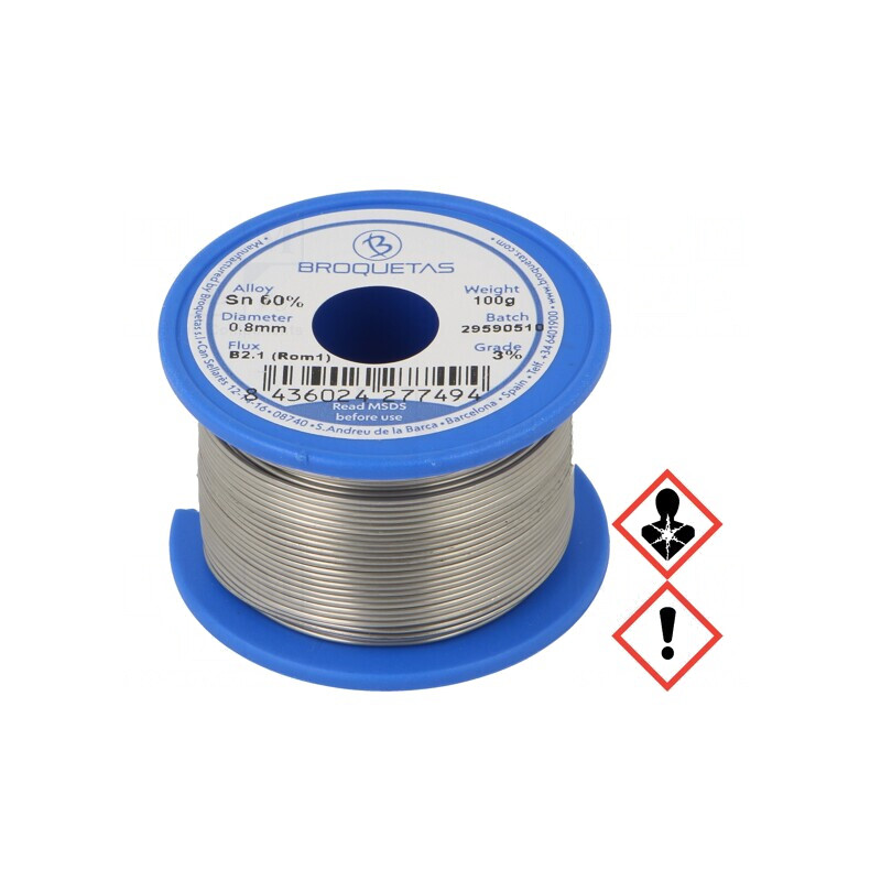 Sârmă de lipit cu plumb 0,8mm 0,1kg | Electronic-mag.ro | Componente Electronice