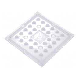 Lentilă LED pătrată PMMA transparentă 9,5mm