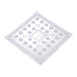 Lentilă LED pătrată PMMA transparentă 9,5mm | Electronic-mag.ro | Componente Electronice