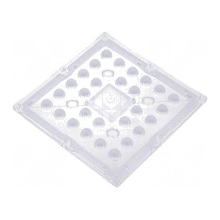 Lentilă LED pătrată PMMA transparentă 9,5mm | Electronic-mag.ro | Componente Electronice