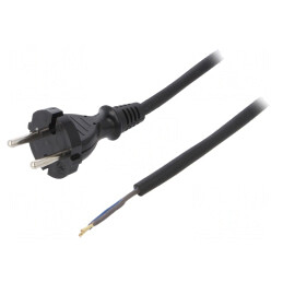 Cablu Alimentare 2x1mm2 5m Negru 16A | Electronic-mag.ro | Componente Electronice