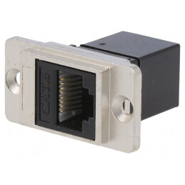 Adaptor DUALSLIM Cat 6 8p8c 29mm Metal | Electronic-mag.ro | Componente Electronice