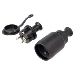 Conector Alimentare AC 250V 16A Negru | Electronic-mag.ro | Componente Electronice