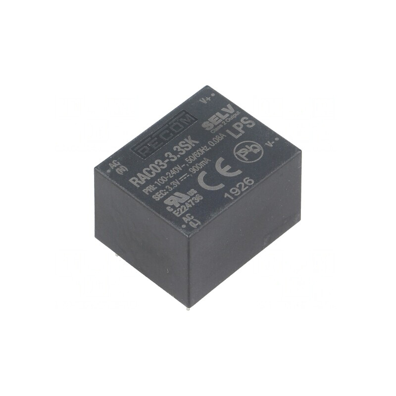 Convertor AC/DC 3W 3,3VDC | Electronic-mag.ro | Componente Electronice