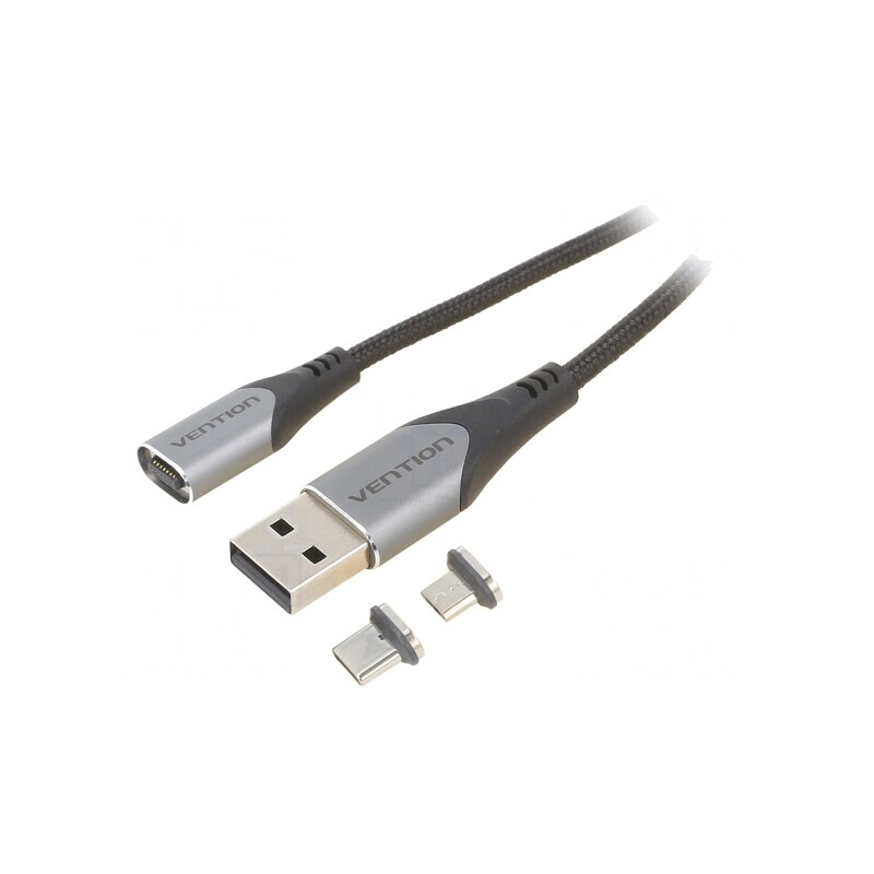 Cablu magnetic USB 2.0 1m negru 480Mbps | Electronic-mag.ro | Componente Electronice Cablu magnetic USB 2.0 1m negru 480Mbps | Electronic-mag.ro | Componente Electronice