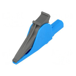 Bornă crocodil albastră 36A 32mm | Electronic-mag.ro | Componente Electronice