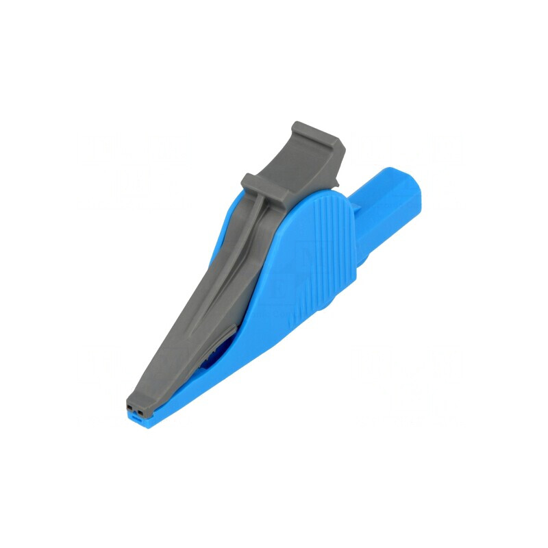 Bornă crocodil albastră 36A 32mm | Electronic-mag.ro | Componente Electronice