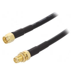 Cablu 50Ω RP-SMA Tată-Mamă 2m Negru | Electronic-mag.ro | Componente Electronice
