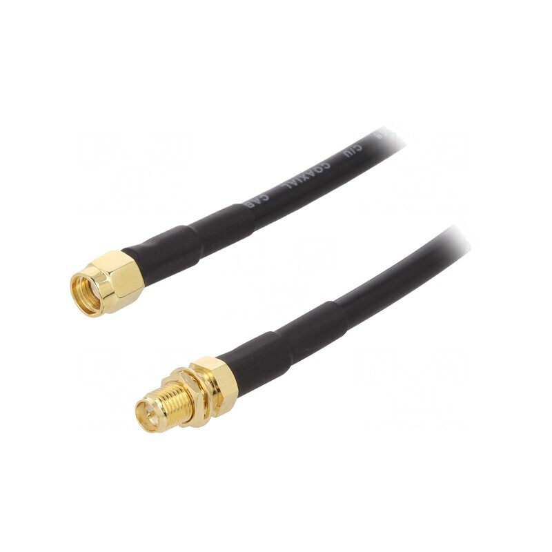 Cablu 50Ω RP-SMA Tată-Mamă 2m Negru | Electronic-mag.ro | Componente Electronice