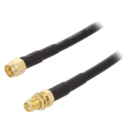 Cablu 50Ω RP-SMA Tată-Mamă 2m Negru | Electronic-mag.ro | Componente Electronice