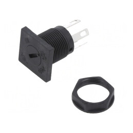 Comutator Rotativ 2 Poz SPDT 6.3A 120VAC Panou | Electronic-mag.ro | Componente Electronice