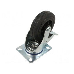 Roată de Transport din Guma, 100mm, 70kg | Electronic-mag.ro | Componente Electronice