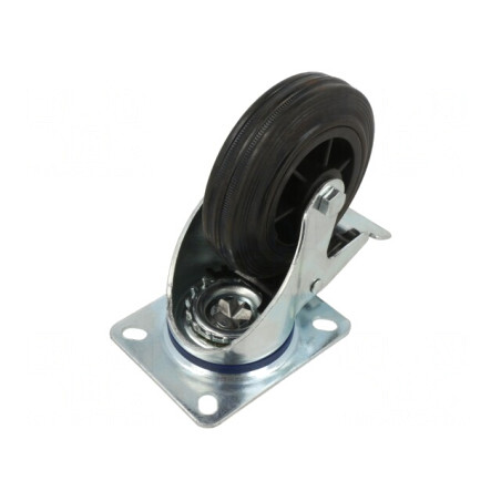 Roată de Transport din Guma, 100mm, 70kg | Electronic-mag.ro | Componente Electronice