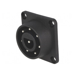 Conector Circular THT Tată 8 Pin 6A 250VAC Poliamidă | Electronic-mag.ro | Componente Electronice
