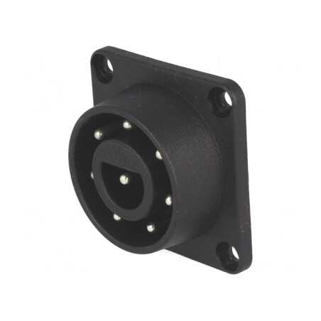 Conector Circular THT Tată 8 Pin 6A 250VAC Poliamidă | Electronic-mag.ro | Componente Electronice
