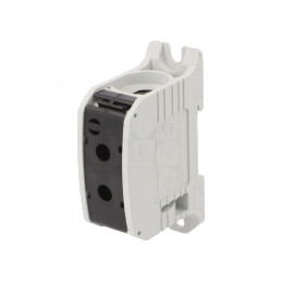 Conector de Îmbinare Șine 95mm² 1 Pista 2 Borne Negru TS35 | Electronic-mag.ro | Componente Electronice