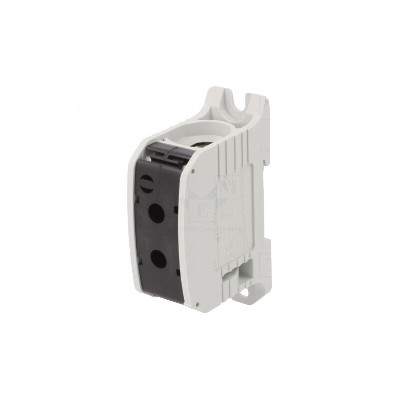 Conector de Îmbinare Șine 95mm² 1 Pista 2 Borne Negru TS35 | Electronic-mag.ro | Componente Electronice