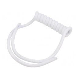 Cablu Spiralat PUR Alb 3G1,5mm² 300V/500V 0,1m | Electronic-mag.ro | Componente Electronice