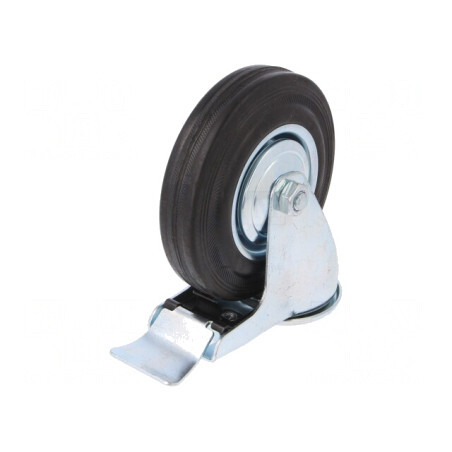 Roată Transport 125mm 100kg Guma | Electronic-mag.ro | Componente Electronice