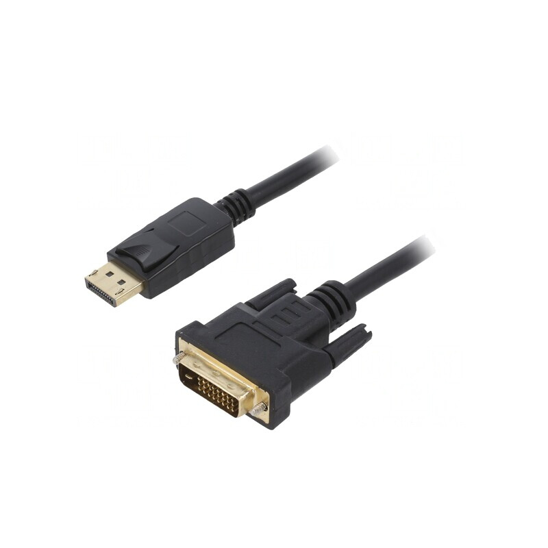 Cablu DisplayPort la DVI-D 1m Negru | Electronic-mag.ro | Componente Electronice Cablu DisplayPort la DVI-D 1m Negru | Electronic-mag.ro | Componente Electronice