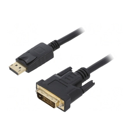 Cablu DisplayPort la DVI-D 1m Negru | Electronic-mag.ro | Componente Electronice