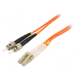 Patch Cord Fiber OM2 LC/UPC to ST/UPC 1m Orange | Electronic-mag.ro | Componente Electronice