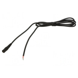 Cablu Alimentare DC 5,5/2,1 soclu drept 5m Negru | Electronic-mag.ro | Componente Electronice