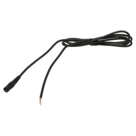 Cablu Alimentare DC 5,5/2,1 soclu drept 5m Negru | Electronic-mag.ro | Componente Electronice