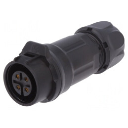 Conector Circular Mufă Mamă 4 PIN Aurit 10A | Electronic-mag.ro | Componente Electronice