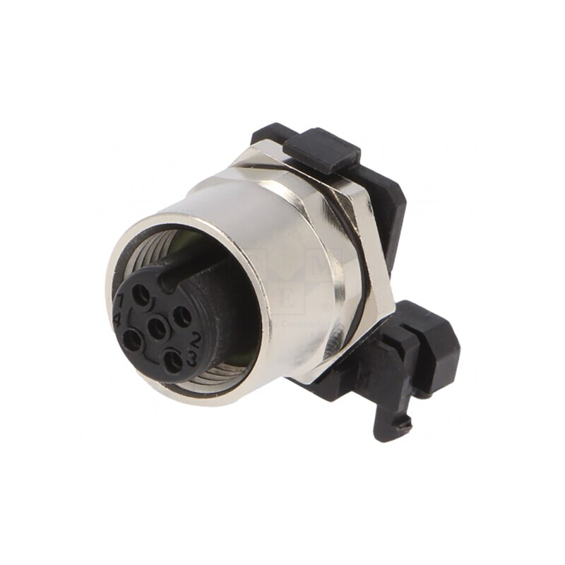 Soclu M12 PIN 5 mamă DeviceNet CANopen THT IP67 60V | Electronic-mag.ro | Componente Electronice