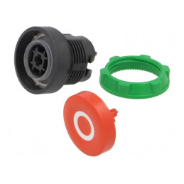 Comutator Apăsare 22mm Roșu | Electronic-mag.ro | Componente Electronice