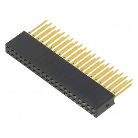 Soclu pini mamă 2,54mm 40 THT PCB aurit | Electronic-mag.ro | Componente Electronice
