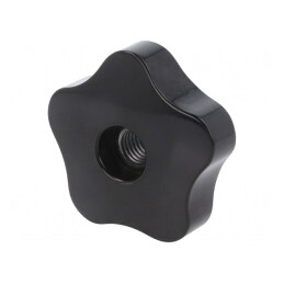 Buton de reglare; Ø: 60mm; Filet int: M12; 16mm; H: 24mm; -20÷110°C