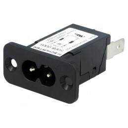 Conector alimentare AC soclu tată 2.5A 250V | Electronic-mag.ro | Componente Electronice