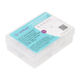 Set LED THT 8mm 50buc Alb Rece 3-15V Plastic 7.5mA | Electronic-mag.ro | Componente Electronice