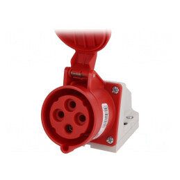 Conector alimentare AC trifazat 32A 400VAC IP44 Soclu Mamă | Electronic-mag.ro | Componente Electronice