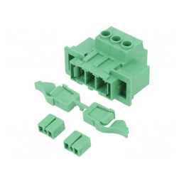 Regletă Conexiuni Deconectabilă 7.62mm 3 Piste Drept Tată | Electronic-mag.ro | Componente Electronice