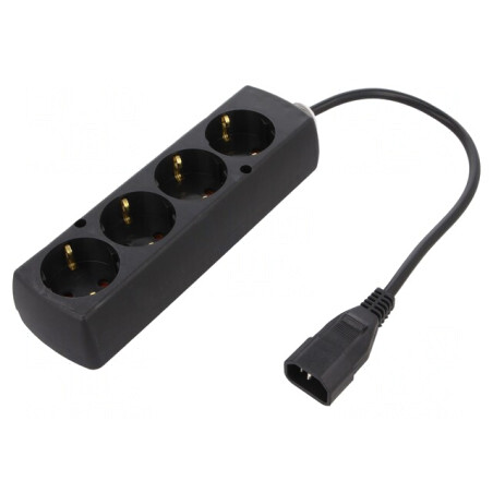 Cablu Prelungitor 3x1mm² 4 Prize 0.3m | Electronic-mag.ro | Componente Electronice