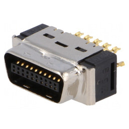 Conector: MDR; PIN: 20; ecranat; pe cablu; Mat: poliester; mufă; tată