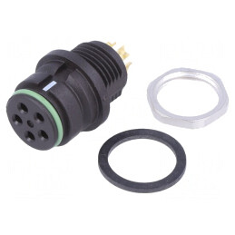 Conector Circular Soclu 5 Pin Snap-in | Electronic-mag.ro | Componente Electronice