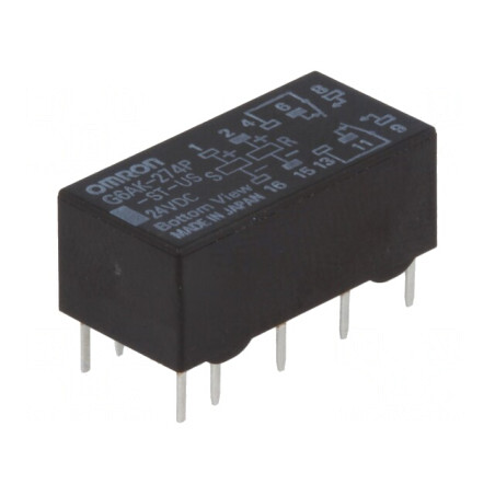 Releu Electromagnetic DPDT 24VDC 2A | Electronic-mag.ro | Componente Electronice