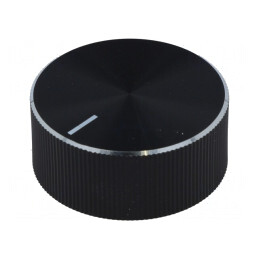 Buton Rotativ Indicator Negru 6mm Aluminiu Plastic | Electronic-mag.ro | Componente Electronice
