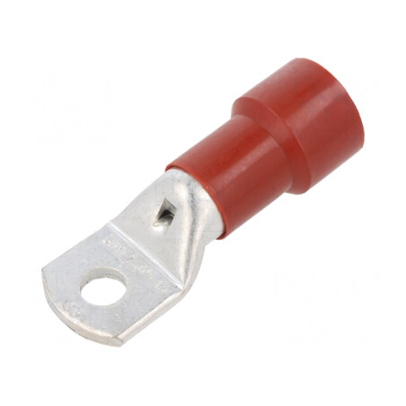 Vârf Inelar Tubular M14 Ø15mm Crimpat pe Cablu Roșu | Electronic-mag.ro | Componente Electronice