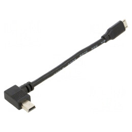 Cablu-adaptor; 100mm; USB; tată,USB B mini