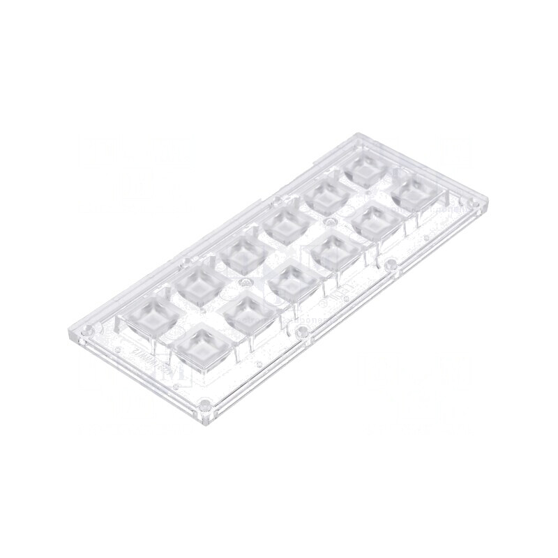 Lentilă LED dreptunghiulară transparentă 85-103° 11,4mm | Electronic-mag.ro | Componente Electronice