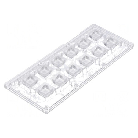 Lentilă LED dreptunghiulară transparentă 85-103° 11,4mm | Electronic-mag.ro | Componente Electronice